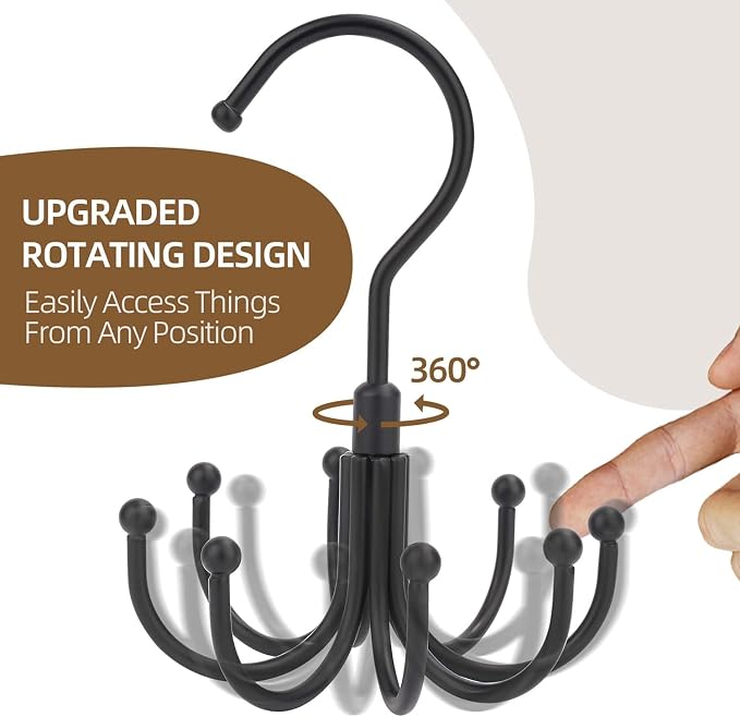 ZEDODIER Tank Top Hanger, Rotating Bra Organizer for Closet, Holds 24 Bras - Image 5