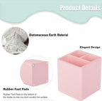 Diatomite Toothbrush Holders Tooth Brush Organizer - Blush Pink - Image 4
