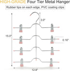 TOPIA HANGER 4 Tier Metal Skirt Hangers with Clips 80% Space Saving 2 Pack - Image 5