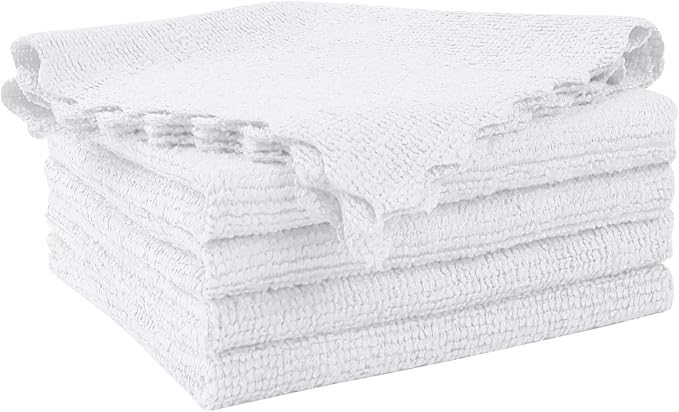 Orighty Microfiber Cleaning Cloth 5 Pack, White Cleaning Rags 12x11 inch by AllRightinOrighty