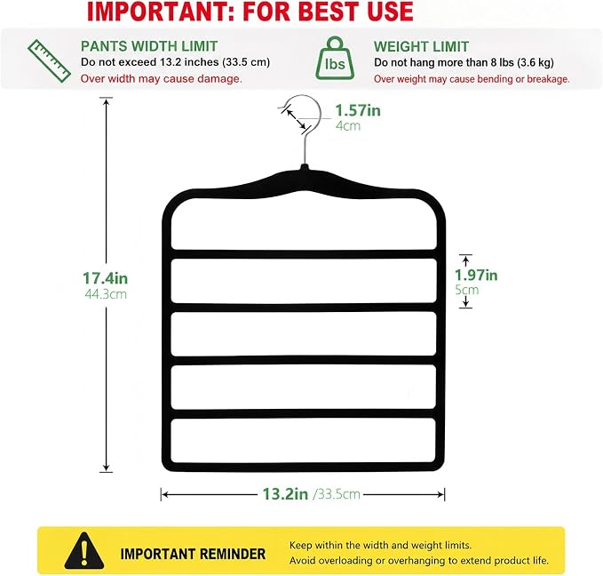 Closet Organizers and Storage, 3 Pack Pants Hangers Space Saving | Organization and Storage, Velvet Hanger for Dorm Room for College Students Girls Boys Guys Hanging Jean Scarf - Image 4