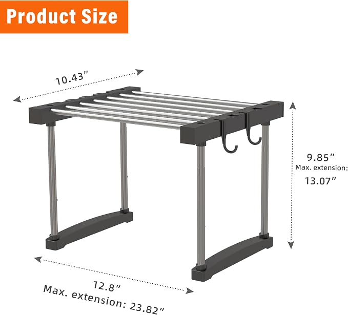 BLULEE Expandable Under Sink Organizer, No-Drill Adjustable Shelf - Image 6