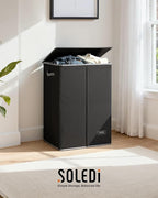 SOLEDI 130L Laundry Hamper with Lid, Large Collapsible Laundry Basket - Image 8