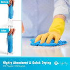 Orighty Microfiber Cleaning Cloth, 200 Pack Microfiber Towels for Cars, Multi-Purpose Shop Towels Cleaning Rags Bulk for Car, Home, Kitchen, 11.5’’ x 11.5’’, Blue - Image 3