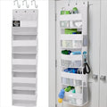 GORILLA GRIP Over The Door Organizer Storage, 5 Deep Hanging Shelves, Holds 50lbs, Closet Organizers Shelf for Bedroom, Shoes, Bathroom, Nursery, Dorm Essentials, 3 Metal Hooks, 58x15 Inches, White by Unknown