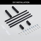 Towel Racks for Bathroom, NEWRAIN 30 inch Double Bath Towel Bar Wall Mounted, Stainless Steel Kitchen Towel Holder, Matte Black Towel Rod Towel Rail Hange - Image 7