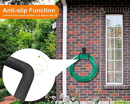 Metal Garden Hose Holder Wall Mounted Water Hose Holder for Outside Yard - Image 5