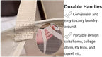 Larpur Popup Mesh Laundry Basket, Collapsible and Portable Clothes Washing Laundry Hamper with Reinforced Carry Handle (Beige) - Image 4