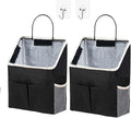 2pcs Wall Hanging Storage Bag,Wall Hanging Organizer Bags with Pockets, Wall Organizer Storage for Dormitory Bathroom Bedroom Kitchen(Black) by Someteth