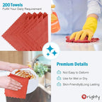 Orighty Microfiber Cleaning Cloth Bulk, 200 Pack, 11.5x11.5 inch, Red - Image 5