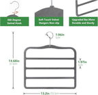 Closet Organizers and Storage,Pants Hangers Space Saving Velvet Hanger | Organization and Storage,Dorm Room Essentials for College Students Girls,Home Organization Scarf Jeans Hangers-2 Pack - Image 3