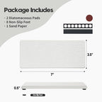 2PCS 7"x3.5" Water Absorbing Bathroom Sink Vanity Trays, Diatomite Stone Quick Drying Mat for Kitchen Counter, Dish Rack Dispenser Sponge Holder Caddy Organizer, White, 7"x3.5" - Image 2