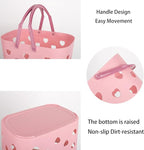 Portable Shower Caddy with Handle Plastic Shower Basket Organizer, Pink - Image 3