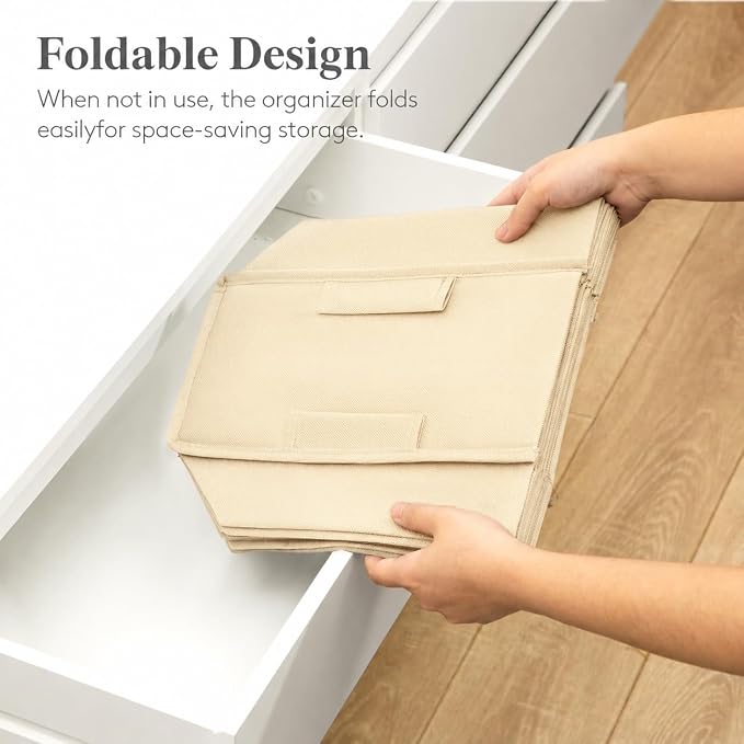 Lifewit 8 Section Hanging Shoe Storage Organizer for Closet Foldable, Beige | Folding Shoe Racks, Fabric Shoes Storage with Two Hangers, Closet Organizers and Storage for Wardrode, Dorm - Image 6