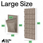GORILLA GRIP Over the Door Shoe Organizer, 24 Large Pockets, Beige | Breathable Mesh Pocket, Space Saving Hanging Storage Holder, Closet Rack Hanger for Shoes, Pantry and Bathroom Accessories - Image 7