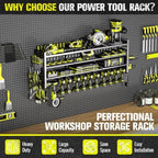 49.8" Power Tool Organizer Wall Mount,Holds 14 Cordless Drills - Image 5