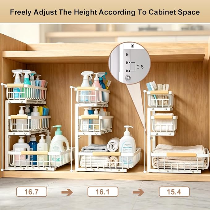 Under Sink Organizer, 3-Tier Storage - Image 6