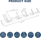 VAEHOLD Hat and Coat Wall Mount Rack - Hooks for Robes, Bags, Keys, and Towels - Bathroom Towel Hanger Organizer (White, “T“ Shape 5 Hooks 1 Pack) - Image 7
