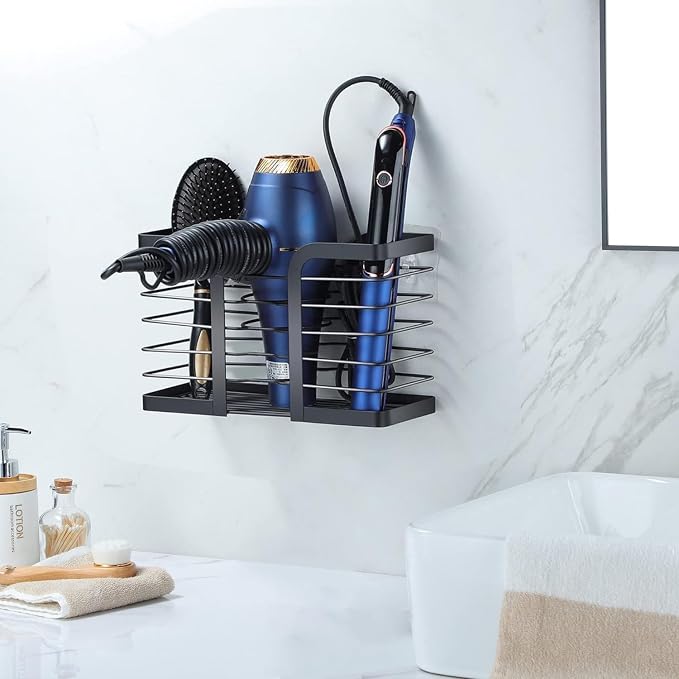 YIGII Hair Dryer Holder/Hair Tool Organizer Wall Mount - Metal Wire Bathroom Blow Dryer Holder Hair Styling Hot Tools Organizer for Flat Iron, Curling Wand, Straightener, Electric Shaver - Image 5