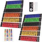 SWANLAKE 36-Piece Socket Organizer, 1/4-Inch x 192 Clips, 3/8-Inch x 180 Clips, 1/2-Inch x 144 Clip, Socket Holder Clip Rail, Drive Sockets Trays for Tool Box Drawer by SWANLAKETOOLS