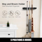 IMILLET Mop and Broom Holder, Wall Mount Organizer Storage Tool Rack - Image 3