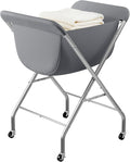 ELYKEN Laundry Basket with Wheels, Collapsible Laundry Hamper, Gray by ELYKEN