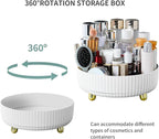 funest Makeup Perfume Organizer, 360 Degree Rotating Lazy Susan Cosmetic Desk Storage Lotions Display Case Round Tray with Large Capacity, for your Jewelry - Image 2