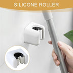 Broom and Mop Holder Wall Mount, Self-Adhesive, White, 3-Pack - Image 5