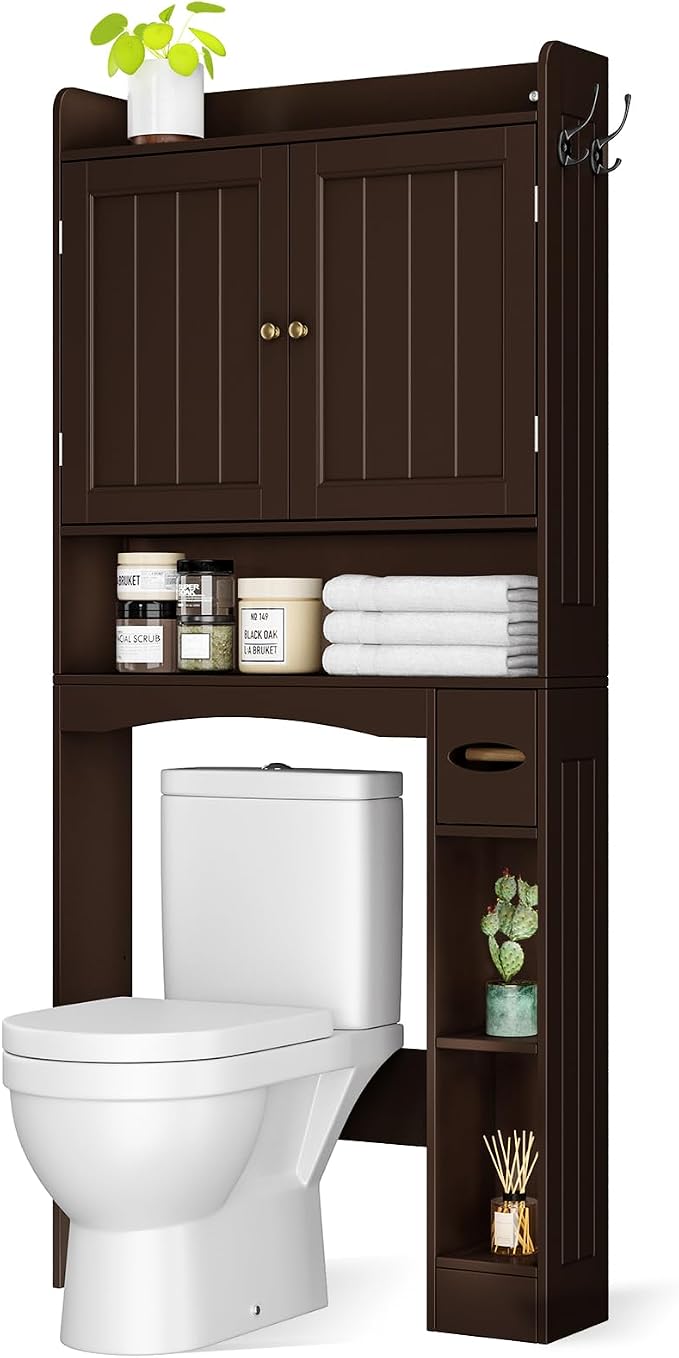 Ahomly Over The Toilet Storage Cabinet, 32.3" W, Grey - Image 3