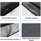Under Bed Storage Containers, 4-Pack Large Capacity Underbed Storage Bags Organizer, Thick Fabric Storage Bins with Clear Window and Handles for Blanket, Comforter, Bedding, Clothes, Gray - Image 4