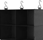 ClosetMaid 4-Shelf Fabric Hanging Closet Organizer with Garment Rod for Shirts, Sweaters, Pants, Hats, Shoes, Purses with Charcoal Black Finish - Image 6