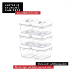DWËLLZA KITCHEN Airtight Food Storage Containers with White Lids – 0.4L 6 Pc Clear Plastic Kitchen canisters Pantry Organization for Spices, Candy, Nuts, BPA-Free, Keeps Food Fresh & Dry - Image 7