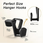 HOUSE DAY Space Saving Hanger Hooks 20 Pack, Black Clothes Hanger Connector Hooks, Heavy Duty Hangers Hook Space Saver, Sturdy Hangers Connector Hook, Premium Cascading Space Saver for Closet | Heavy Duty Clothes Hangers Hook Space Saver, Sturdy Hanger... - Image 7