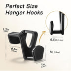 HOUSE DAY Space Saving Hangers 100 Pack, Clothes Hanger Connector Hooks | Heavy Duty Closet Space Saver, Small Space Solutions, Cascading Dorm Room Closet Organizer and Storage - Black - Image 7