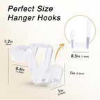 HOUSE DAY Closet Organizers and Storage, Dorm Room Essentials 60 Pack | Clear Clothes Hanger Connector Hooks, Heavy Duty Hangers Organization, Premium Space Saving Hangers for College - Image 7