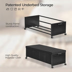 FOUCSSOMEI Under Bed Drawers on Wheels, XXXXL Size, UnderBed Storage with Wheels, Wooden Under Bed Storage, Underbelly Storage, Heavy Duty, Patented Design - Image 2