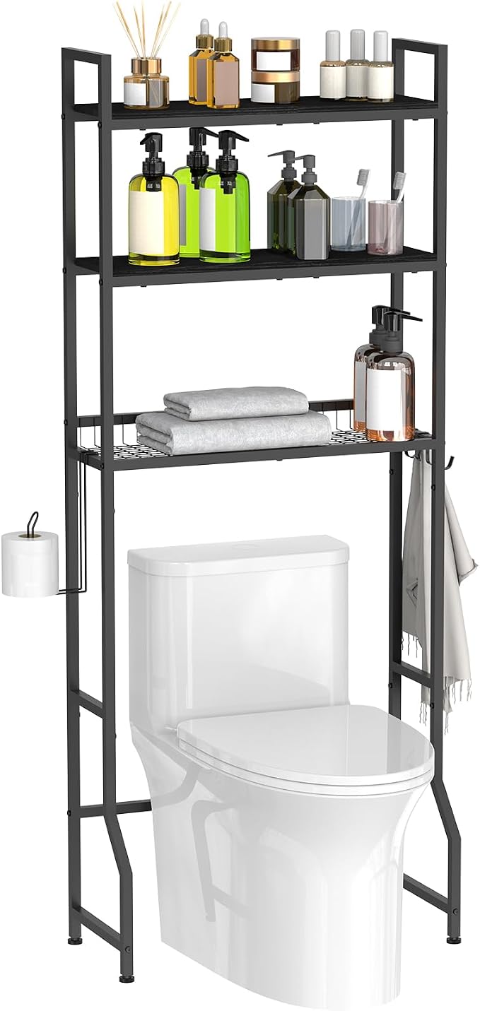 Over The Toilet Storage 3 Tier Over Toilet Bathroom Organizer - Image 3