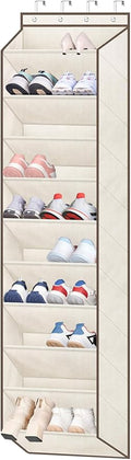 SLEEPING LAMB Shoe Rack for Door, Kids Door Shoe Organizer for Closet hanger, Narrow Hanging Sneaker Storage with Large Deep Pockets for Toddler, Girl, Baby Room Decor, Beige by SLEEPINGLAMB