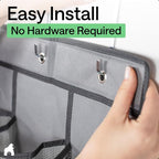 GORILLA GRIP Over the Door Shoe Organizer, 12 Large Pockets, Gray | Breathable Mesh Pocket, Space Saving Hanging Storage Holder, Closet Rack Hanger for Shoes, Pantry and Bathroom Accessories - Image 8