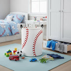 Baby Laundry Basket Baby Nursery Hamper Kids Laundry Basket Toy Storage Bin for Boys Room Decor Gift Baskets for Bedroom Bathroom(Baseball) - Image 3