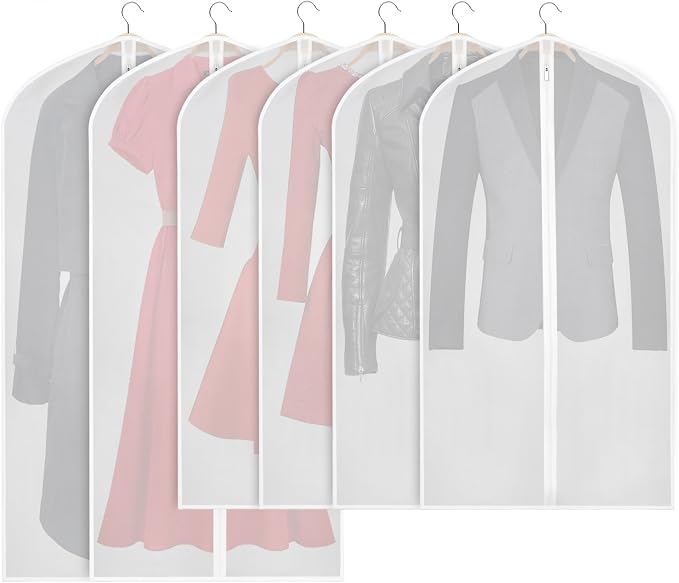 Zilink Hanging Garment Bag Suit Bags for Closet Storage and Travel, 6 Pack by Zilink