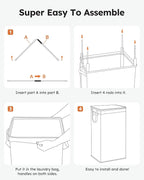 SOLEDI 100L Laundry Hamper with Lid, Large Collapsible Laundry Basket - Image 7