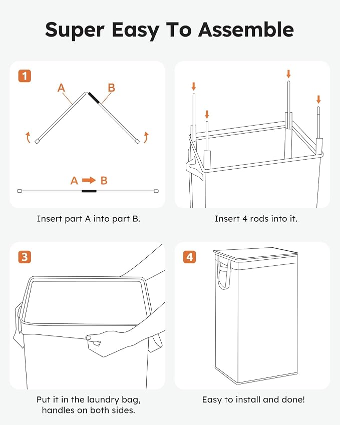 SOLEDI 100L Laundry Hamper with Lid, Large Collapsible Laundry Basket - Image 6
