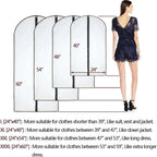 Garment Bags for Hanging Clothes 12 PCS Transparent Waterproof Dustproof Storage for Wardrobe Storage Suit Covers for Closet Clear Reuse Full Zipper for Costumes Suits Coats 24''x48'' - Image 2