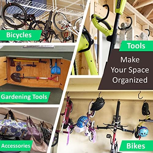 12 Pcs Heavy Duty Garage Bike Storage and Utility Hooks-5.7" & 4.5" - Image 4