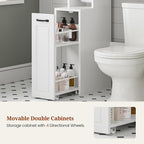 UPOSOJA Over The Toilet Storage Cabinet with Pulley Bathroom Storage Cabinet, White-Type B - Image 6