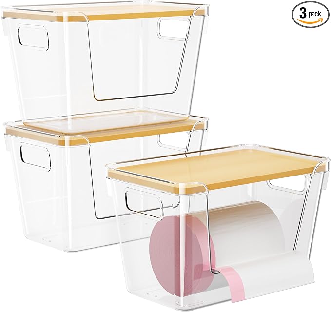 Delamu 3 Pack Trash Bag Dispenser, Stackable Garbage Bag Holder by DELAMU