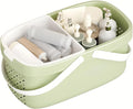 Pulseplay Plastic Shower Caddy Basket,Storage Basket with Handle Green by Unknown