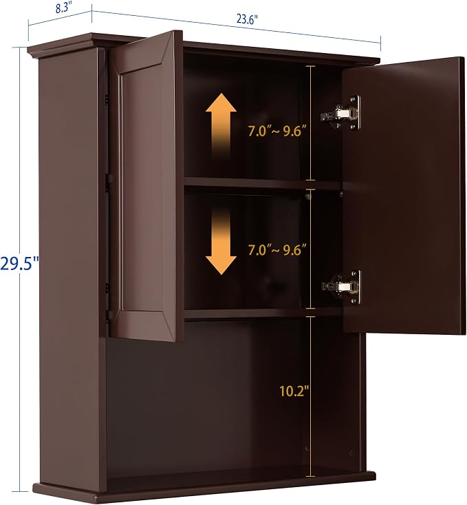 VANIRROR Bathroom Wall Medicine Cabinet with Soft-Close Buffering Hinges - Image 3