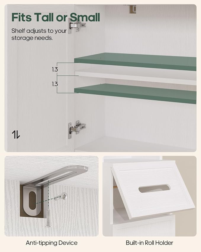 7-Tier Over Toilet Storage Cabinet, 2-in-1, Separable Bathroom Storage - Image 9